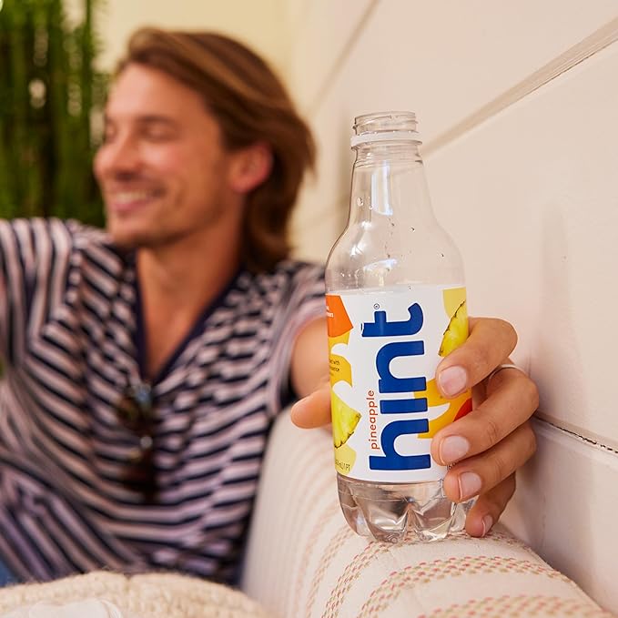 Hint Water Pineapple, Pure Water Infused with Pineapple, Zero Sugar, Zero Calories, Zero Sweeteners, Zero Preservatives, Zero Artificial Flavors, 16 Fl Oz (Pack of 12) - Bloomnest