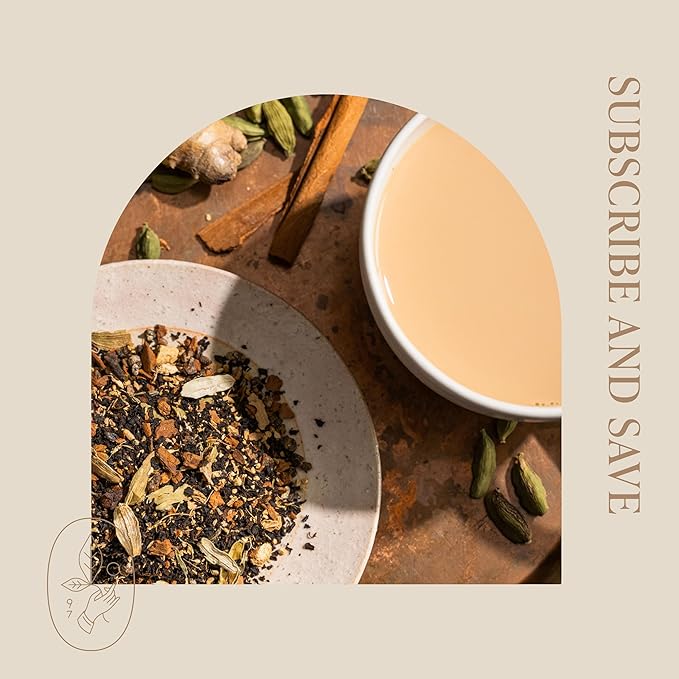 Rishi Tea Masala Chai Tea - Organic, Loose Leaf Assam Black Tea Blend with Whole Spices, Energizing & Caffeinated - 16 Ounces, 37+ Servings - Bloomnest