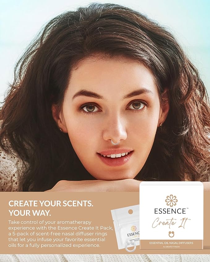 Essence Nasal Diffuser Create-It Bundle – DIY Essential Oil Silicone Nose Ring Kit for Custom Aromatherapy Blends – Wearable DIY Diffuser for Personalized Scents - Bloomnest
