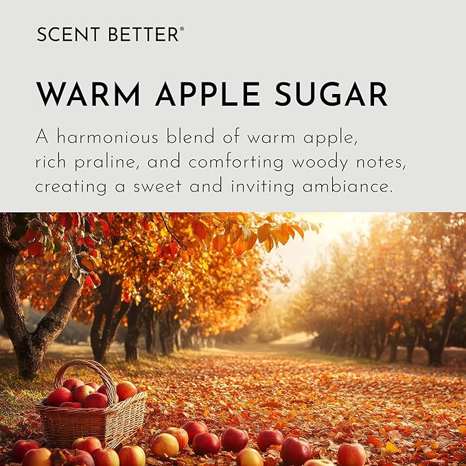 Scent Better Warm Apple Sugar Aroma Essential Oil Blend: an Aromatherapy Blend of Apple, Oakwood, and Praline for Ultrasonic Diffusers & Nebulizers (3.3 Fl Oz, 100 mL) - Bloomnest