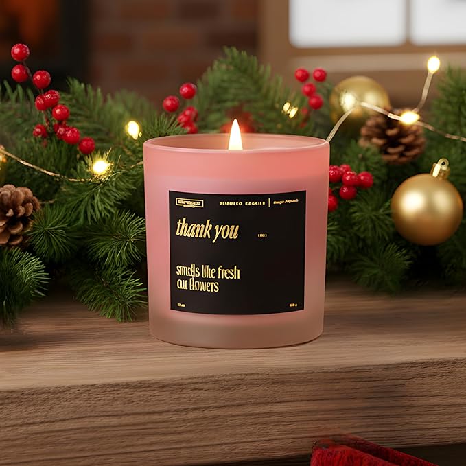 Benevolence LA Thank You Scented Candles | 10 oz, 40-50 Hour Burn, Thank You Gifts for Women, Men Coworkers | Appreciation Gifts for Best Friend | Fall Candles - Smells Like Fresh Cut Flowers - Bloomnest