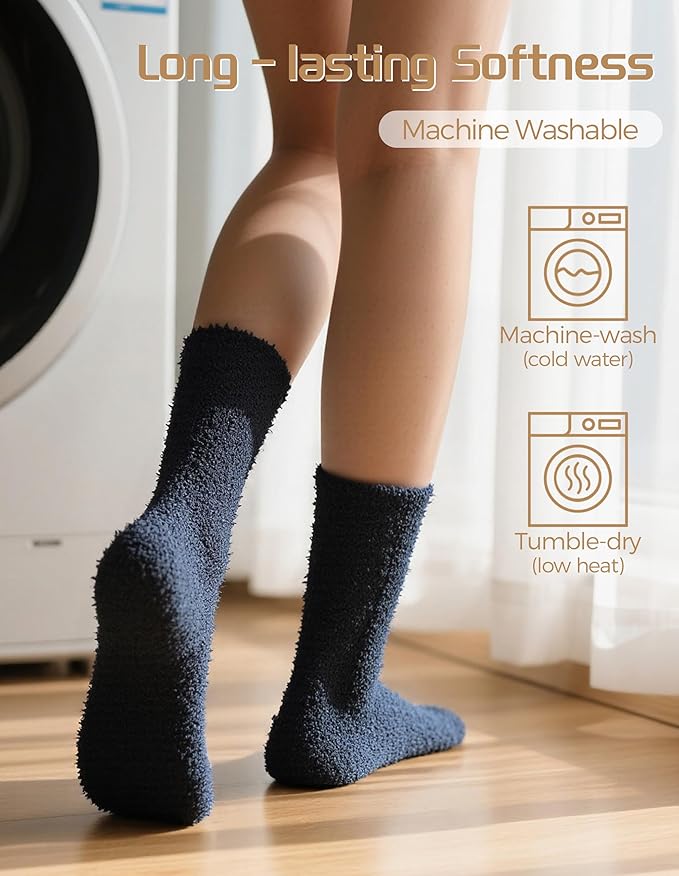 TEHOOK Warm & Cozy Valentines Gifts for Women, Fluffy Fuzzy Plush Sleeping Slipper Socks - Soft Warm Fabric - Bloomnest