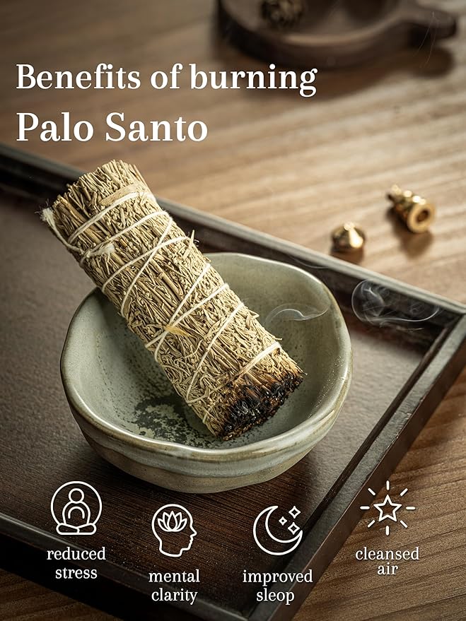 Incense Holder with 3 Incense Sockets, 4 In 1 Incense Burner Holder 4.25 Inch Incense Holder for Sticks, Ceramic Incense Stick Holder for Palo Santo, Cone Incense, Meditation, Yoga, Sage Green