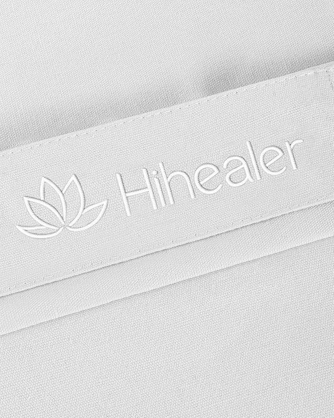 Hihealer Meditation Cushion Set Large Cotton Floor Pillow & Traditional Tibetan Yoga Bolster for Adults Zafu Meditation Mat with Buckwheat Filling (Pure White) - Bloomnest