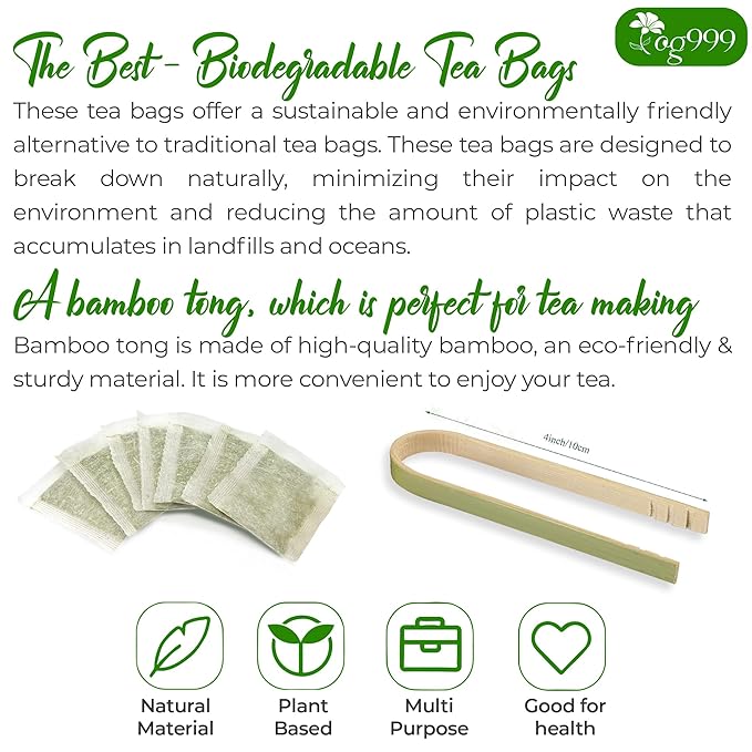TOG999, Premium 100 Eucalyptus Leaf Tea Bags, 100% Natural & Pure Eucalyptus Leaves. Loose Leaf Eucalyptus Herbal Tea. Eucalyptus Leaf Tea. No Sugar, No Caffeine, No Gluten, Vegan. - Bloomnest