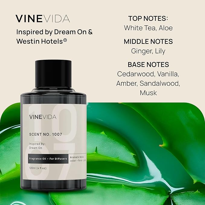 VINEVIDA (Pack of 4) Hotel Fragrance Collection Diffuser Oil - Hotel Scents Diffusers for Home - Cold Air Diffuser Oil - Hotel Scent Essential Oil, Diffuser Scents No. 1000, No.1001, No.1007, No.1003 VINEVIDA