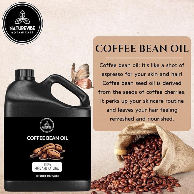 Naturevibe Botanicals Coffee Bean Oil 32 Ounces | 100% Pure and Natural | Great for Skin Care and Hair Care - Bloomnest