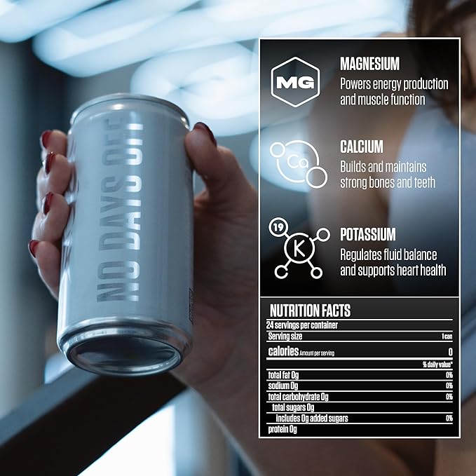 NO DAYS OFF Premium Water - 24 Pack, 8.4 fl oz, Still - 8.1 pH Alkaline Water, Ultra-Purified Reverse Osmosis with Electrolytes & Minerals - Calcium, Magnesium, Potassium - On-the-Go and Bulk Size