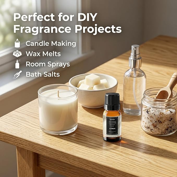 Scentia HF2600 Diffuser Oil – Citrus Fragrance Oil for Diffusers Inspired by Delano Beach Scent, Luxury Hotel Style Home Fragrance Oil for Aromatherapy, Candle Making & DIY – 10 ml Scentia