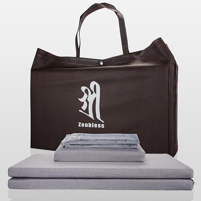 ZenBless Yoga Meditation Cushion Set,Large Square Meditation Floor Pillow, Meditation Mat and Pillow Set for Sitting on Floor,Zafu and Zabuton Accessories(31.5") - Bloomnest