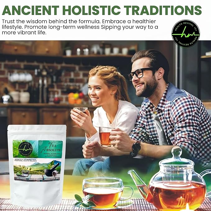 Tea Absolute AlkaBlend – Organic Loose Leaf Herbal Tea for Detox, Digestion, Immunity & Energy – Alkaline Wellness Blend, Vegan, Caffeine-Free, Non-GMO - Bloomnest