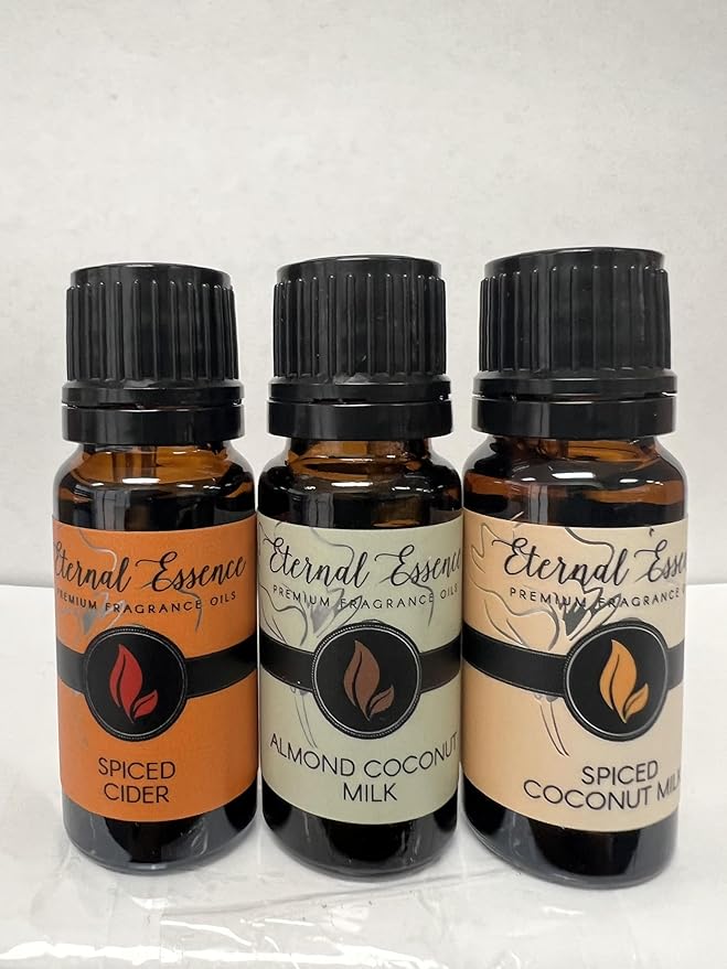 Trio (3) - Spiced Cider, Almond Coconut Milk & Spiced Coconut Milk - Premium Fragrance Oil Trio - 10ML EternalEssenceOils