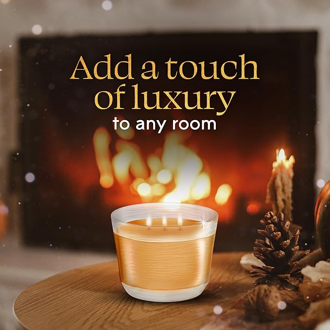 Glade 3-Wick Scented Candle Jar, Orange Zest & Clove, Air Freshener Infused with Essential Oils, 6.8 Oz, 3 Count - Bloomnest