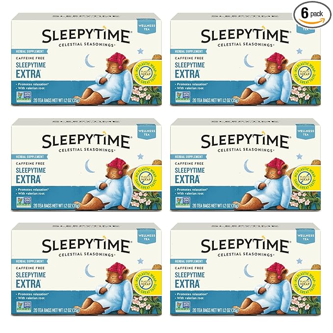 Celestial Seasonings Sleepytime Extra Herbal Tea, Promotes Relaxation, 20 Count (Pack of 6) - Bloomnest