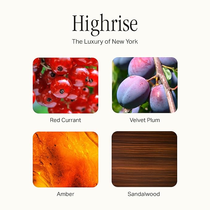 Preston Lane Luxury 2-Wick Scented Candle, Highrise, 7.5 oz Hand-Poured in USA | Long Burn Time (20-30 Hrs), Vegan Soy Wax Blend, Decorative Glass Vessel, Fine Italian Fragrance - Bloomnest