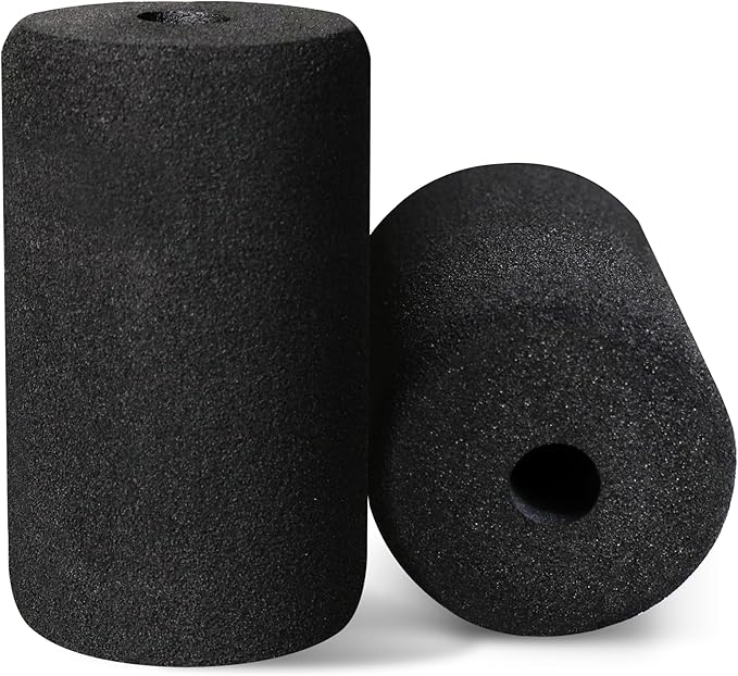 WF Athletic Supply Foam Foot Pads, Foam Roller for Gym Exercise Machines Equipment Replacements, Roller Pad for Leg Extension, PEC Deck Pads for Weight Bench, Sold by Pair (6” x 4” OD x 0.875” ID) - Bloomnest
