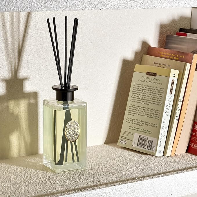 M&SENSE 10.14 oz Large Reed Diffuser Set | Creamy Vanilla Scent Oil Diffuser with Sticks | Hotel Collection Non-Toxic Essential Oil |for Bedroom Bathroom Living Room - Bloomnest