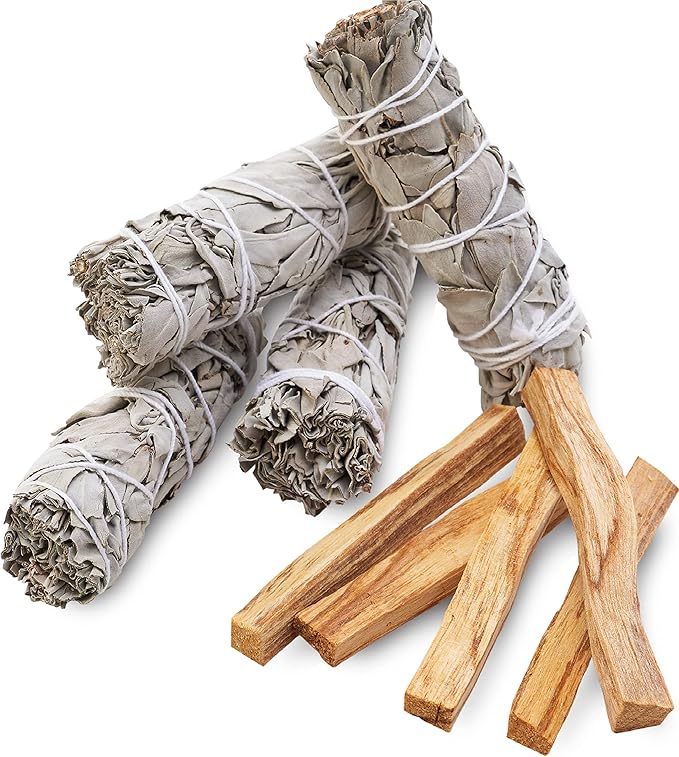 JL Local Smudge Kit Refill - White Sage & Palo Santo for Smudging, Healing, Purifying, Meditating & Incense JLLocal