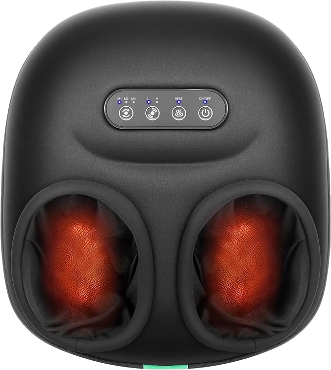 Medcursor Foot Massager Machine with Heat, Rolling, Deep Kneading, Shiatsu Foot Massager for Delivers Pain Relief, Tired, Plantar Fasciitis, Gift for Women Mom Men Fits Up to 13" - Bloomnest