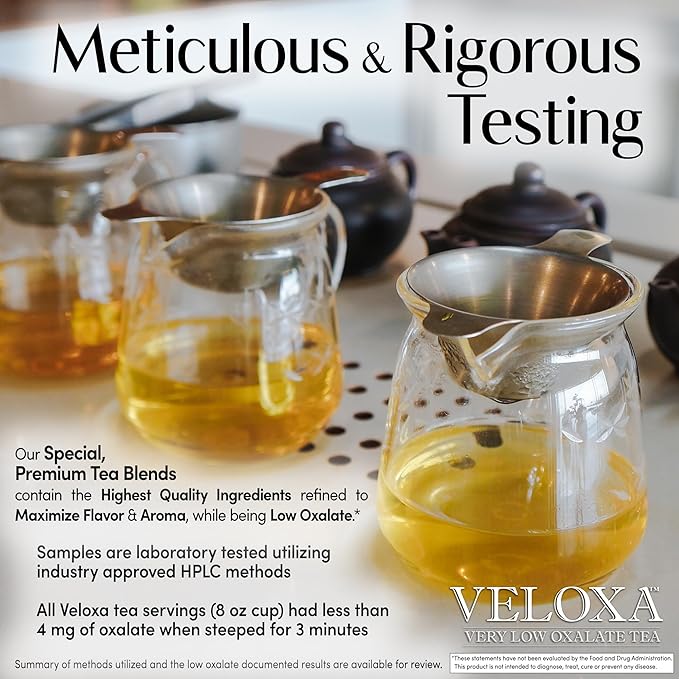 Veloxa™ Very Low Oxalate Tea (30 Pyramid Tea Bags, Heavenly Low Oxalate Rooibos) - Bloomnest