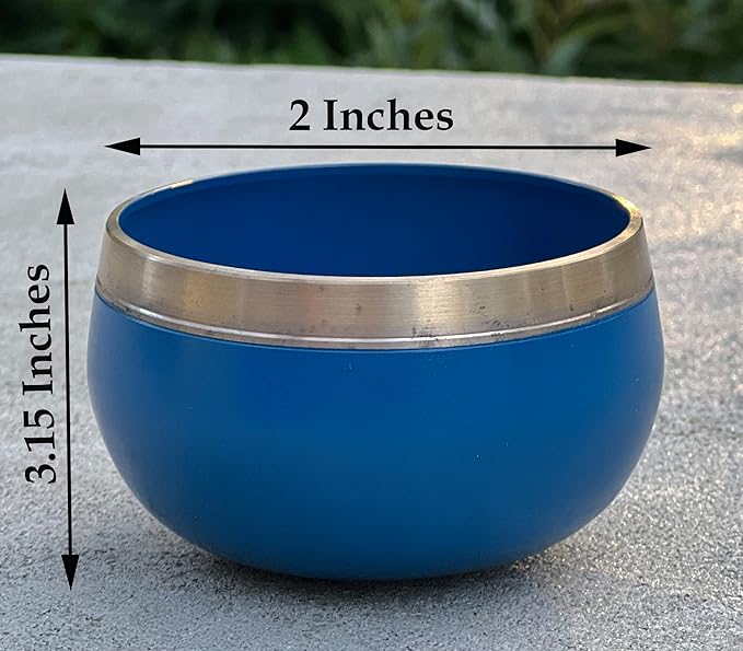 DharmaObjects Tibetan Throat Chakra Premium Palm Size Singing Bowl Gift Box Set - Bloomnest