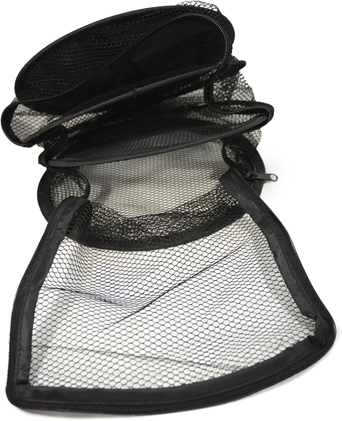 9 Inch 3 Level Micro Hanging Dry Net Indoor/Closet Drying Rack for Herbs, Organizer, Freshner - Black Mash Screen with Top-to-Bottom Zipper - Apartment Size with Zipped Storage Pouch - Bloomnest