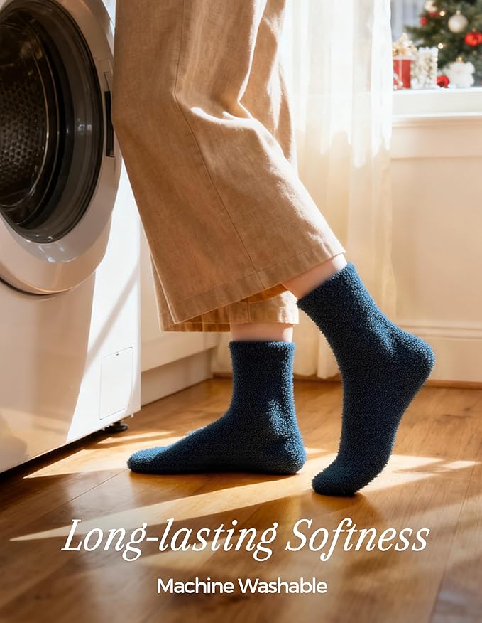 TEHOOK Warm & Cozy Valentines Gifts for Women, Fluffy Fuzzy Plush Sleeping Slipper Socks - Soft Warm Fabric - Bloomnest