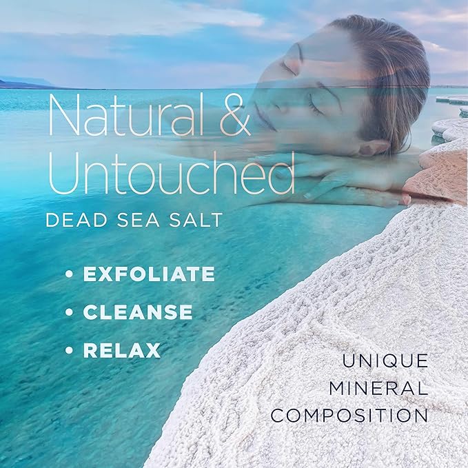Minera Fine Grain Dead Sea Salt for Bath & Soaking – 57 lbs (3 x 19 lb Bags), Fast-Dissolving, 100% Pure & Natural, Unscented, Skin-Nourishing Bulk Sea Salt - Bloomnest
