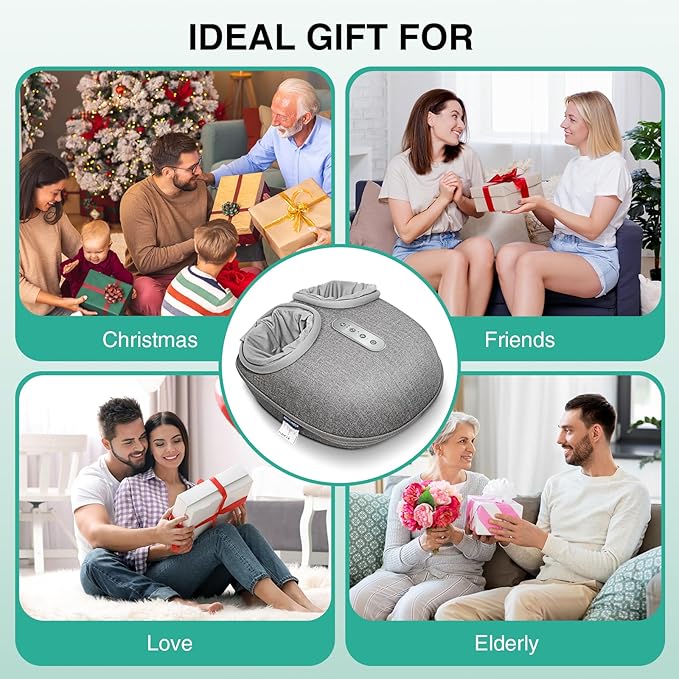 Medcursor Foot Massager Machine with Heat, Shiatsu Deep Kneading, Delivers Relief for Tired Muscles and Plantar, Multi-Level Settings & Adjustable Intensity for Home or Office Use, Gifts for Women Mom - Bloomnest