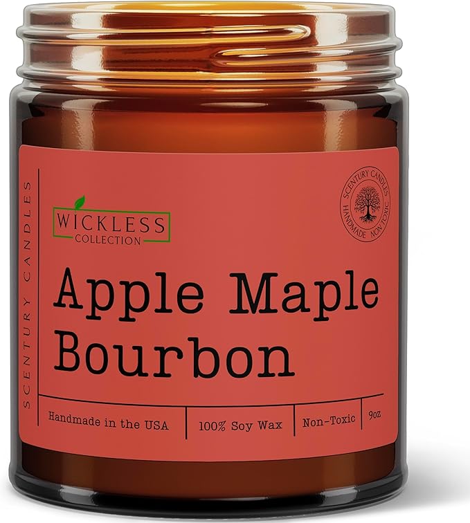Wickless Candles for Candle Warmer Lamp, Many Scents to Choose, 100% Non-Toxic Soy Wax, Scented Candle Melts for Warming Plate, Handmade in The USA (Apple Maple Bourbon) - Bloomnest