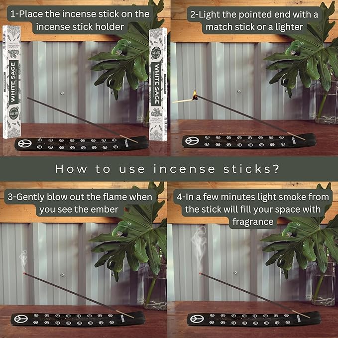 White Sage Incense Sticks for Cleansing - Total 40 Insence-Sticks - Dual Pack of 20 Insense - Inciensos - Inscents - Natural Non Toxic Ingredients - Incents - Incence - Inscense - Insents TRUMIRI