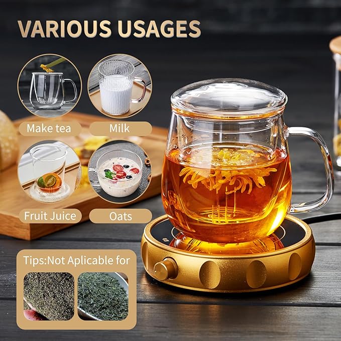 Large Glass Tea Cup, 25.6 oz Borosilicate Glass Tea Mug with Infuser and Lid, Clear Tea Cups for Brewing Scented Tea and Tea Bag - Bloomnest