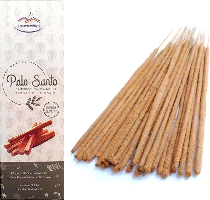 Palo Santo Incense Sticks - Traditional Handcrafted Masala Incense - 40 to 50 Sticks Approx. AromaValley