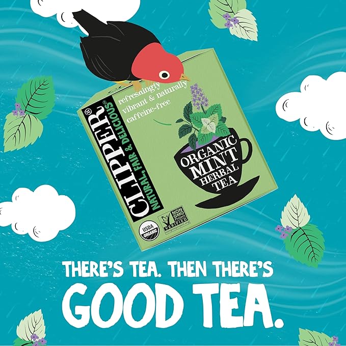 Clipper Tea Mint Herbal Teabags – Caffeine Free, USDA Organic, Great Hot or Iced – Refreshing, Natural, Fair & Delicious – 50 Tea Bags - Bloomnest