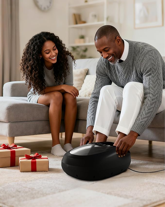 Snailax Shiatsu Foot Massager Plantar Fasciitis Neuropathy,Large Size Up 15 Feet Massage Machine with Heat,Kneading,Rolling,Scratch,Remote Control,Feet Warmer/Heater,Gifts for Men - Bloomnest
