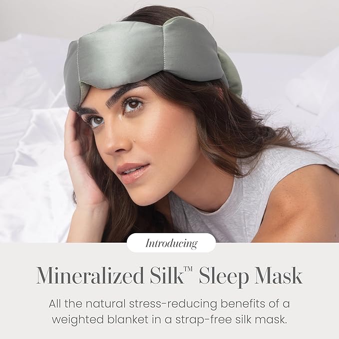 Nodpod Gentle Pressure Silk Sleep Mask | Patented Light Blocking Design for Sleeping, Travel & Relaxation | Bead Filled, Machine Washable (Willow) - Bloomnest