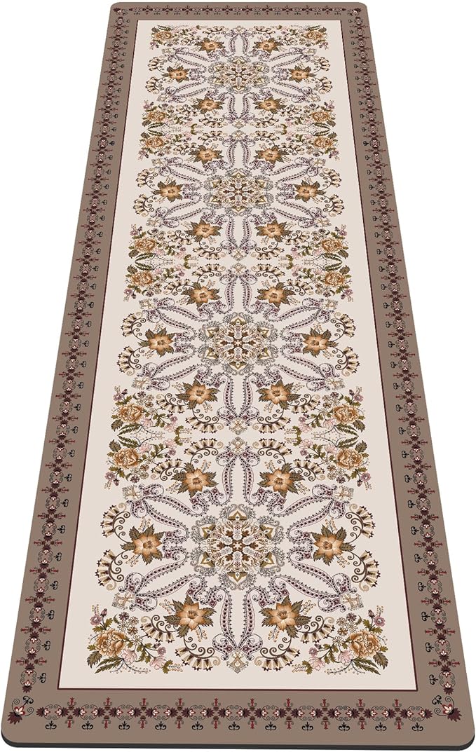 nuveti Yoga Mat Print Extra Thick TPE Non Slip Fitness Exercise Mat with Carrying Bag,72"x24" Extra Thick 6MM Exercise & Workout Mat for Yoga, Pilates Fitness and Floor Exercises - Bloomnest