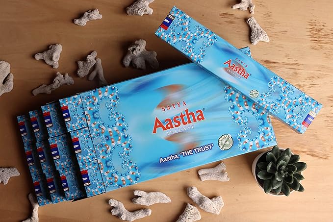 EARTH Satya Aastha Incense Sticks 15 GMS (Pack of 12) (Green Certified) Indian Perfumed Hand Rolled Agarbatti Perfect for Worship,Relaxation, Medication. Earth