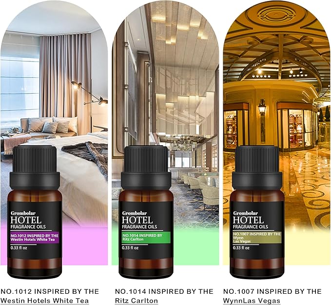 Essential Oils Set-Hotel Collection Diffuser Oil Gift Set,Premium Essential Oil for Diffusers, Home Care, Fragrance, Humidifiers (Hotel-6Pcs Set) - Bloomnest