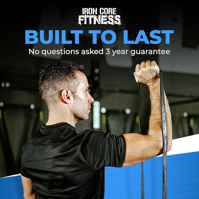 Pull Up Assistance Resistance Bands - Long Loop Power Bands for Men and Women - Strength Power Flexibility Training at Home & Gym - Ebooks & Workout Chart Included by Iron Core Fitness - Bloomnest