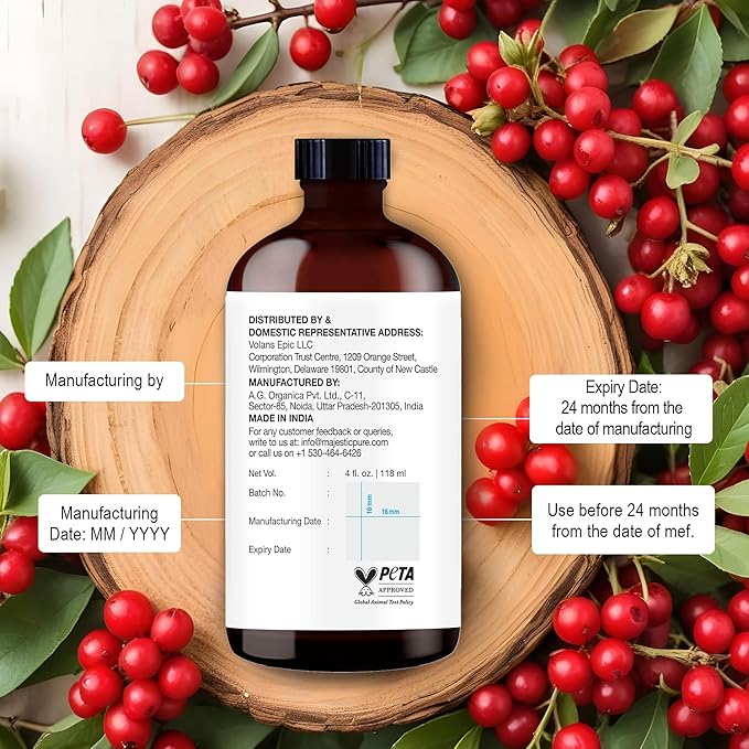Majestic Pure Wintergreen Essential Oil with Glass Dropper - 4 Fl Oz - 100% Pure and Natural Wintergreen Oil - Premium Grade Essential Oils for Diffuser, Aromatherapy, Soap and Candle Making - Bloomnest