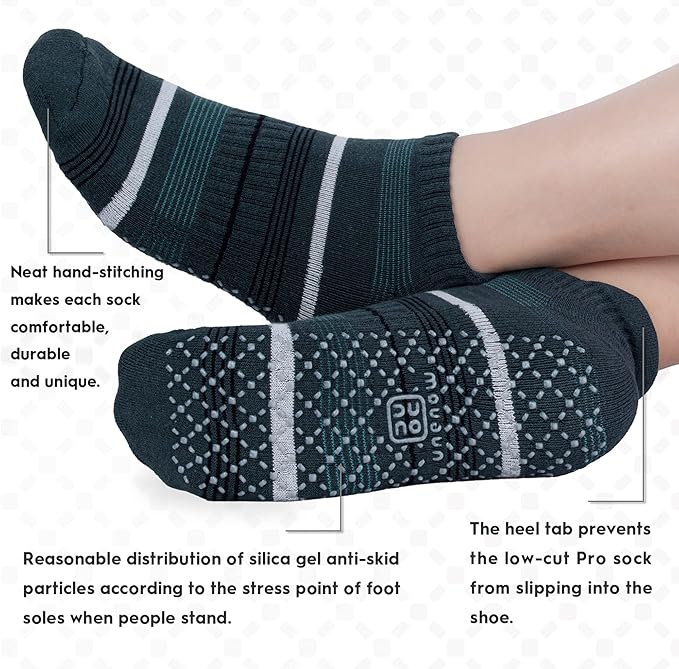 unenow Unisex Non Slip Grip Socks with Cushion for Yoga Pilates Barre Home & Hospital - Bloomnest
