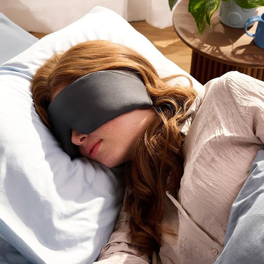 Bearaby Asteroid Grey Sleep Mask 23” x 4” Weighted Eye Mask for Sleeping 0.75 lbs 100% Light Blocking Mask for Travel and Rest Silky Soft Fabric for Deep Gentle Sleep - Bloomnest