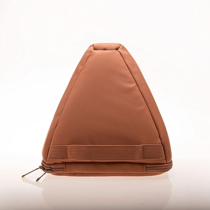 TOPFUND Artificial Leather Carrying Case for Packing Crystal Singing Pyramid 8 inch