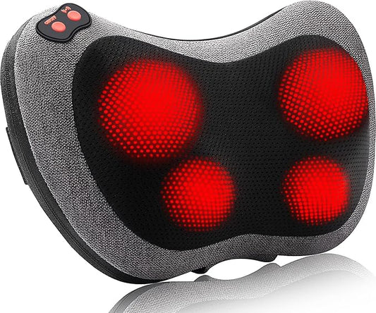 Papillon Shiatsu Back and Neck Massager with Heat, Deep Tissue Kneading,Electric Massage Pillow for Back,Shoulders,Legs,Foot,Body Muscle Pain Relief,Use at Home,Car,Office - Bloomnest