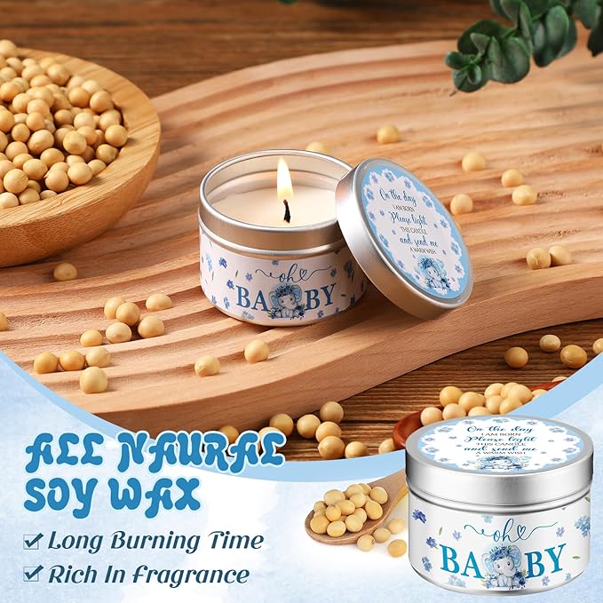50 Pcs Baby Shower Party Favors Candles Lavender Scented Gender Reveal Gifts Bulk Candles for Favors Baby Shower Rustic Return Gifts(Elephant) - Bloomnest