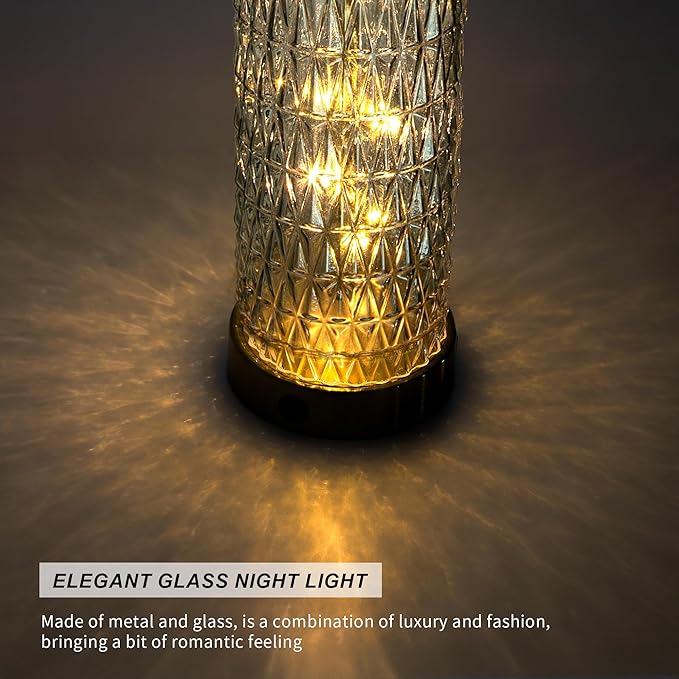 Oneach 27.75” Table Lamps Set of 2, Blue Modern Bedside Lamp with LED Night Light, USB A+C, Glass Lamps for Living Room, Bedroom, Nightstand, Office, End Table (2 Bulbs Included) - Bloomnest