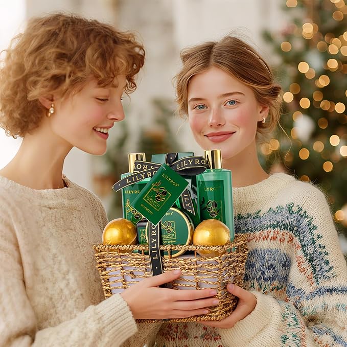 Bath and Body Gift Basket for Valentines Day Gifts - 10-Piece Eucalyptus Luxury Spa Set for Women & Men, Relaxation Ideal for Mothers Day, Fathers Day, Birthday, Christmas Gift for Her & Him - Bloomnest