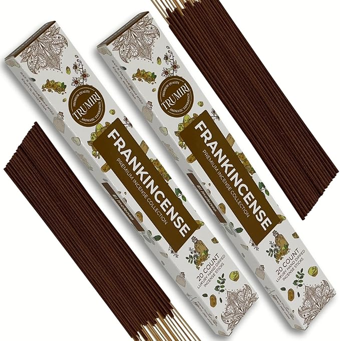TRUMIRI Trumiri Incense Sticks - Total 40 Frankincense Scented Insence-Sticks - Dual Pack of 20 Insenses - Insents - Incents - Inscense - Incence - Incienso - All Natural Incense Sticks TRUMIRI