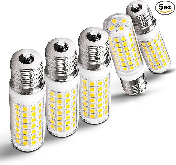 E17 Intermediate Base Light Bulb 6W (60W Halogen Equivalent) 4000K Natural White 700lm 120V LED Ceiling Fan Bulb for Appliance,Desk Lamp,Cabinet,Closet,Chandelier Lighting,Non-dimmable,5pack - Bloomnest
